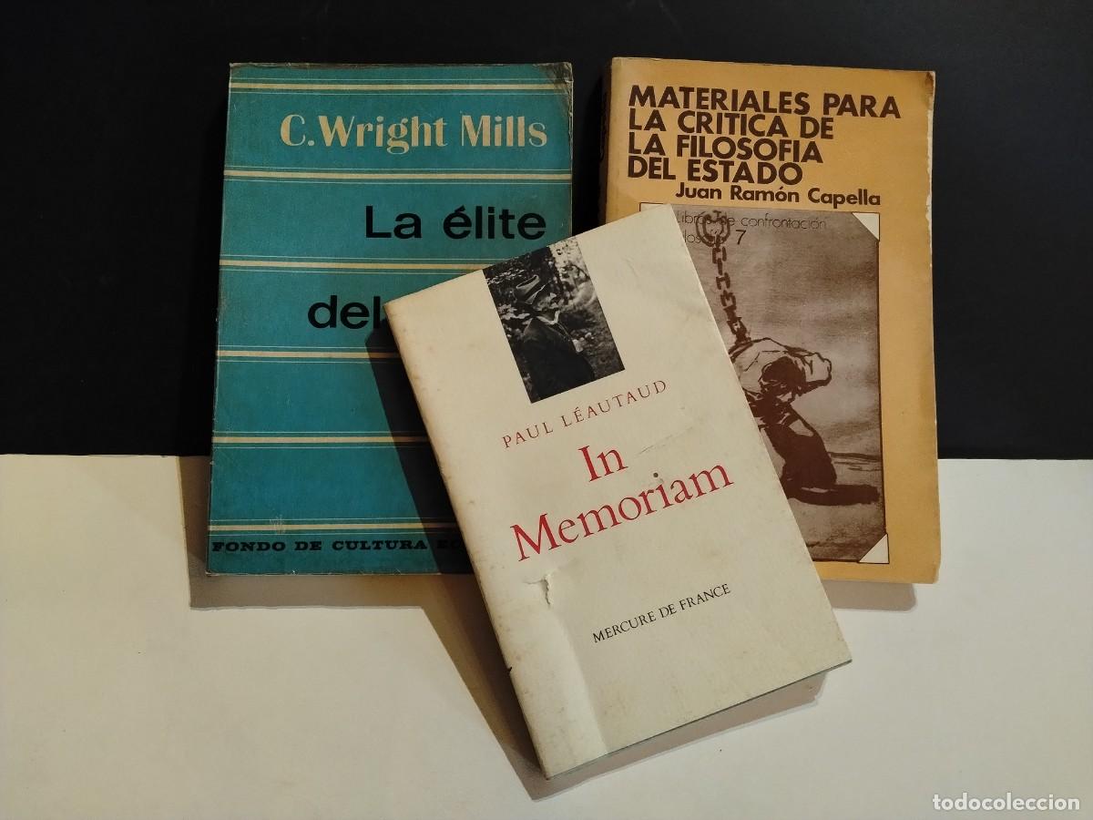 Livros em segunda m&atilde;o: LOTE 3 LIBROS&rdquo;IN MEMORIAM-LA &Eacute;LITE DEL PODER Y MATERIALES PARA LA CRITICA DE LA ...(VER FOTOS)