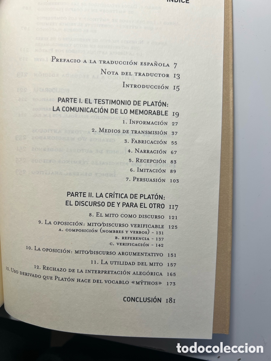 Libros de segunda mano: Plat&oacute;n: las palabras y los mitos - Luc Brisson - Foto 2