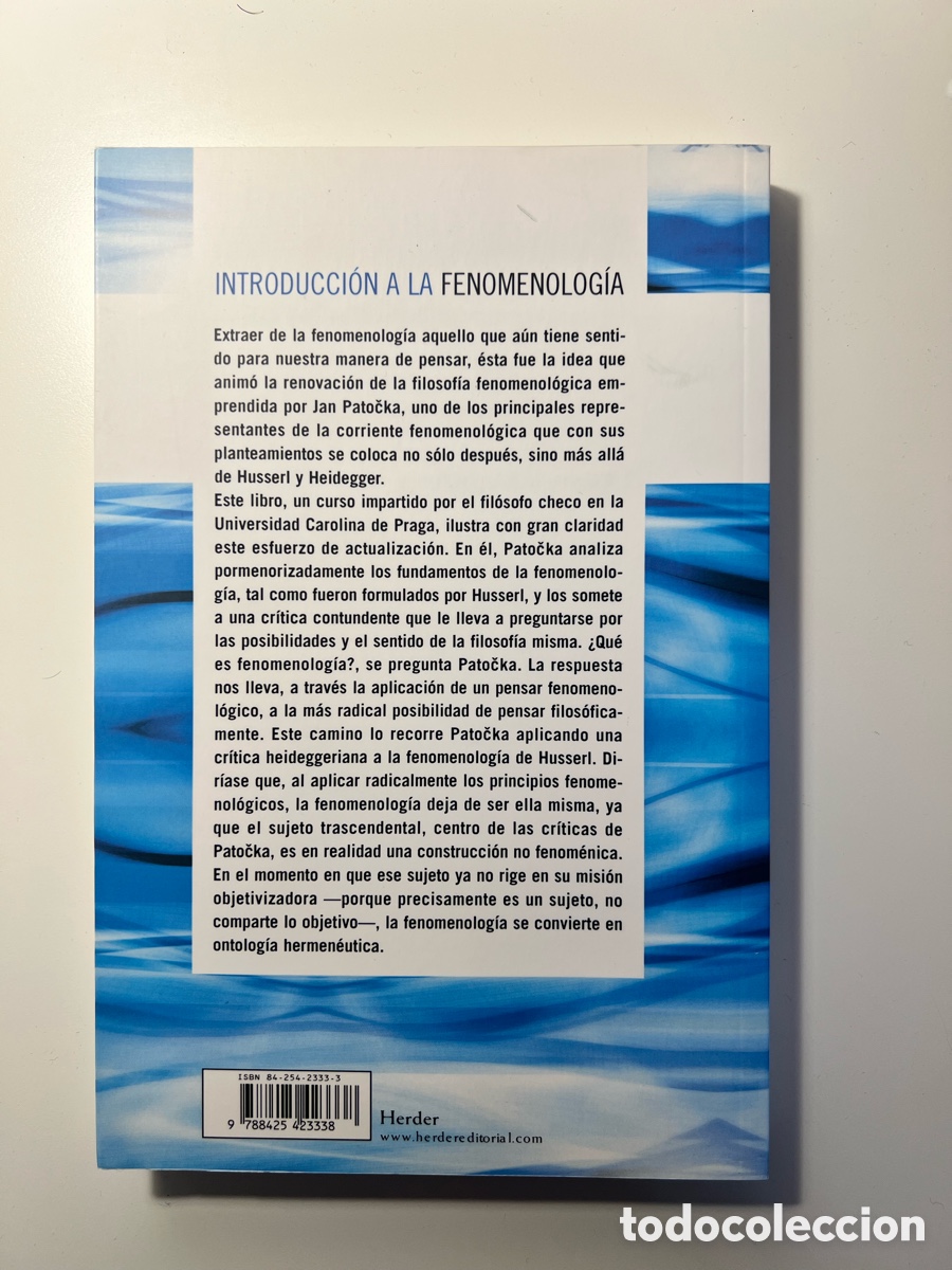 Libros de segunda mano: Introducci&oacute;n a la fenomenolog&iacute;a - Jan Patocka - Foto 2