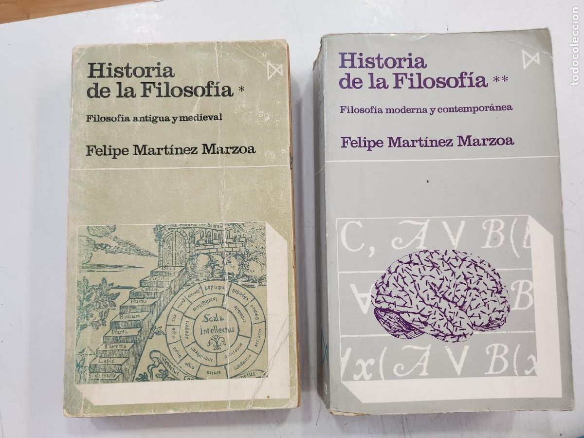 Libros de segunda mano: HISTORIA DE LA FILOSOF&Iacute;A I Y II. Felipe MART&Iacute;NEZ MARZOA (2 TOMOS). ISTMO, Fundamentos, 1980