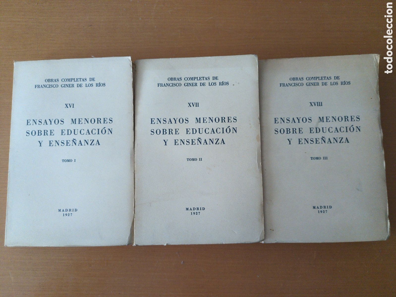 Libros de segunda mano: Obras completas de Francisco Giner de los R&iacute;os. XVI, XVII y XVIII. Ensayos menores