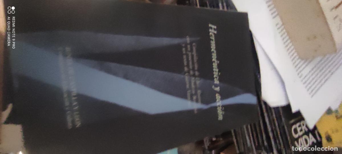 Libros de segunda mano: &Aacute;lvarez, Llu&iacute;s/ Berciano, Modesto/ Vattimo, Gianni - Hermen&eacute;utica y acci&oacute;n