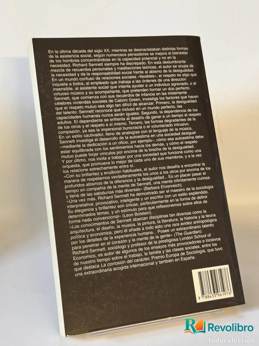 Libros de segunda mano: El respeto - Richard Sennett - Foto 2