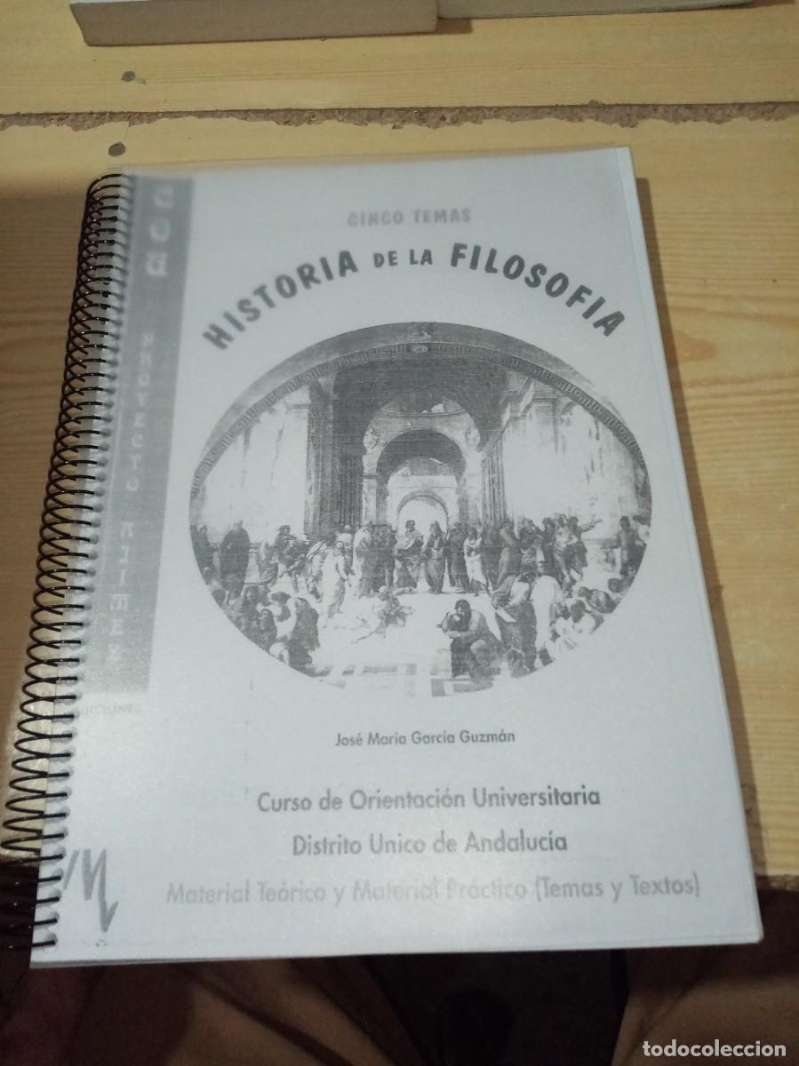 Libros de segunda mano: CUADERNO. HISTORIA DE LA FILOSOFIA. JOSE MARIA GARCIA GUZMAN. CINCO TEMAS. EST3RB3
