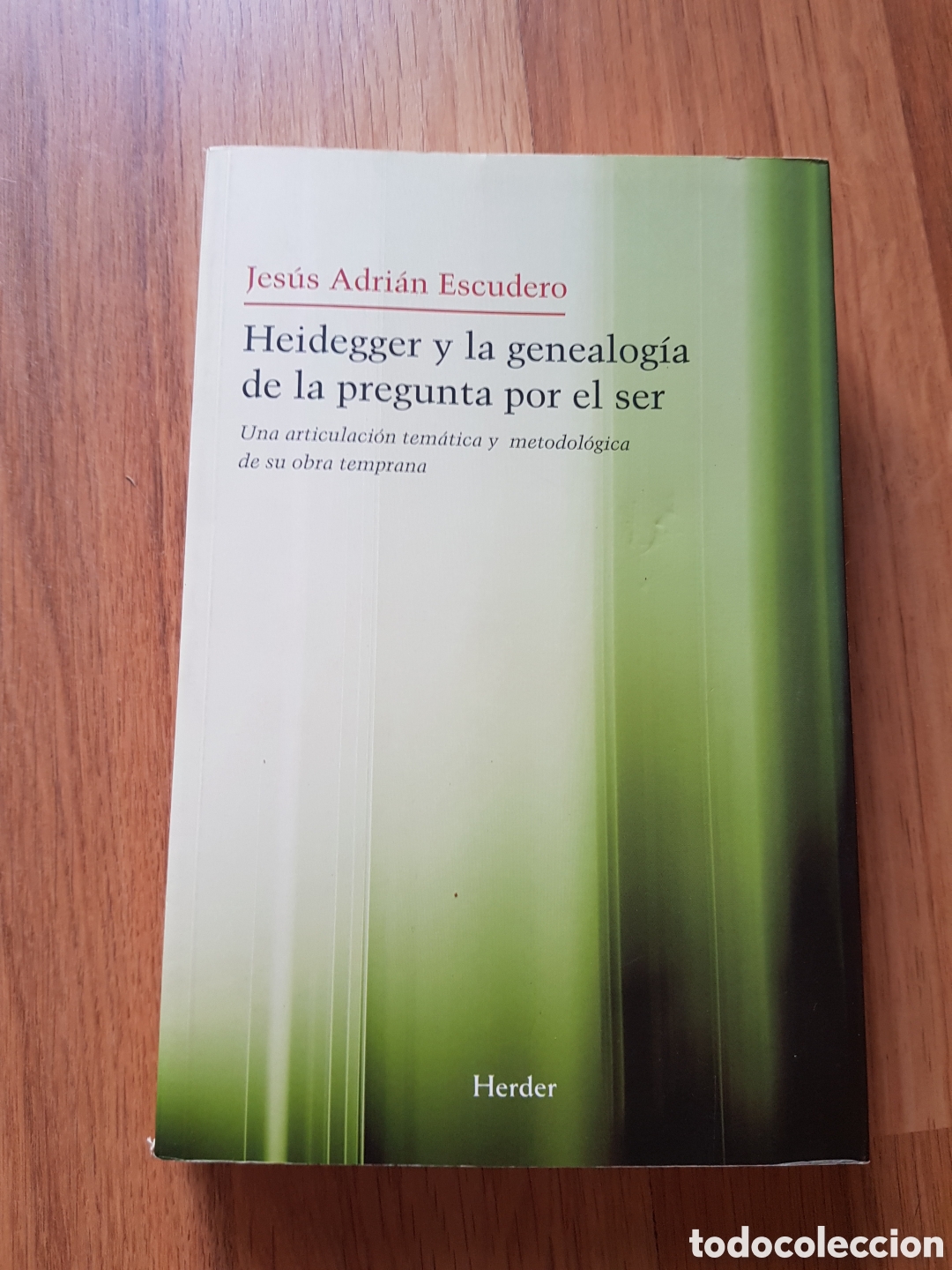 Libros de segunda mano: HEIDEGGER Y LA GENEALOG&Iacute;A DE LA PREGUNTA POR EL SER. Jes&uacute;s Adri&aacute;n Escudero. Editorial Herder.