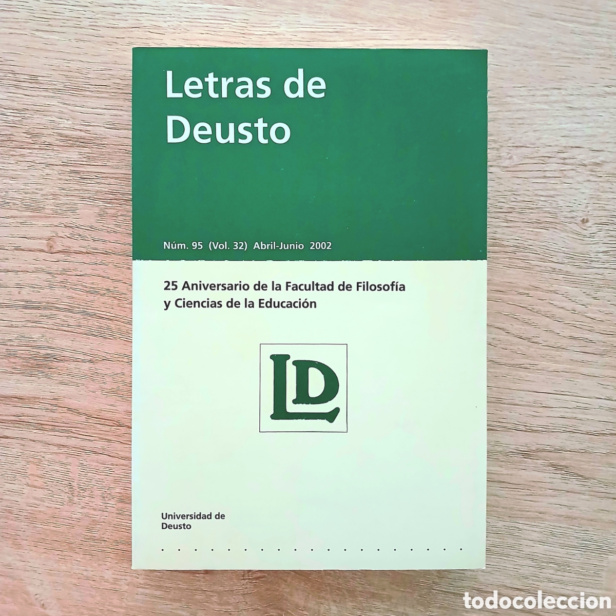Libros de segunda mano: Letras de Deusto. N&uacute;m. 95. 1989