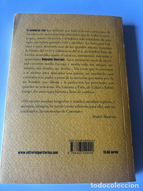 Libros de segunda mano: El cuaderno rojo -Benjamin Constant- - Foto 2