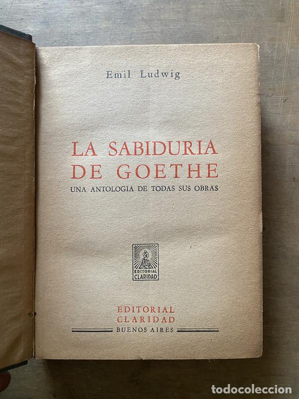 Gebrauchte B&uuml;cher: La sabiduria de Goethe - Ludwig Emil