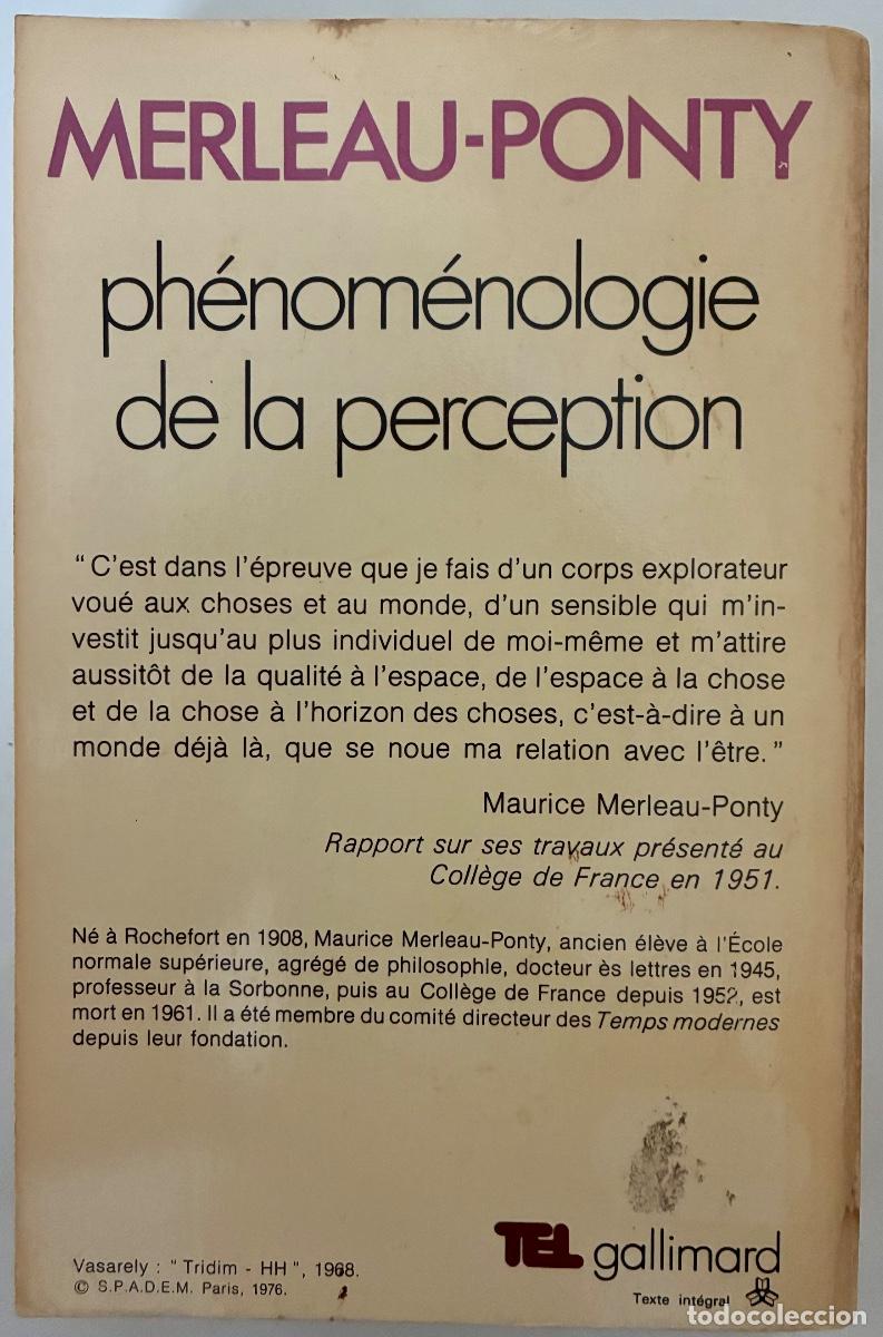 Libros de segunda mano: Merleau-Ponty - Ph&eacute;nom&eacute;nologie de la perception - Foto 2
