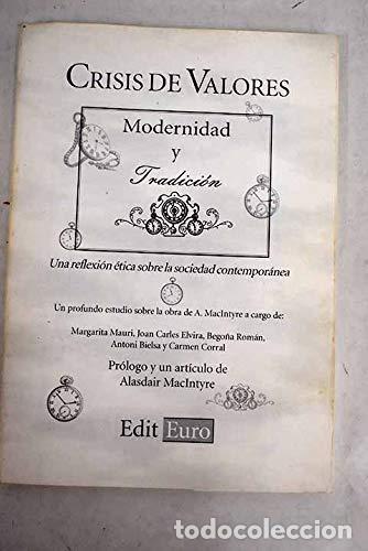 Libros de segunda mano: Crisis de valores : modernidad y tradicion - Foto 1