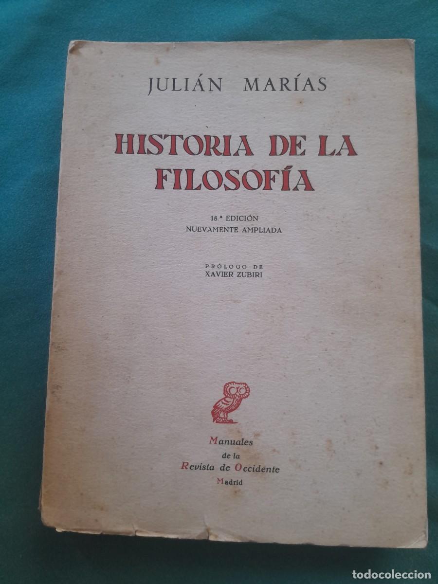 Libros de segunda mano: HISTORIA DE LA FILOSOFIA. JULIAN MARIAS. REVISTA DE OCCIDENTE 1965