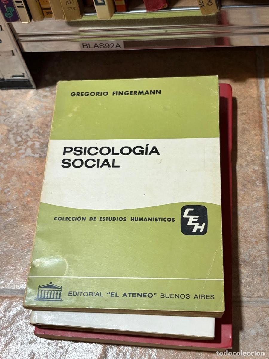 Libros de segunda mano: BLAS92A Gregorio Fingermann Psicolog&iacute;a social &ndash; Editorial El Ateneo