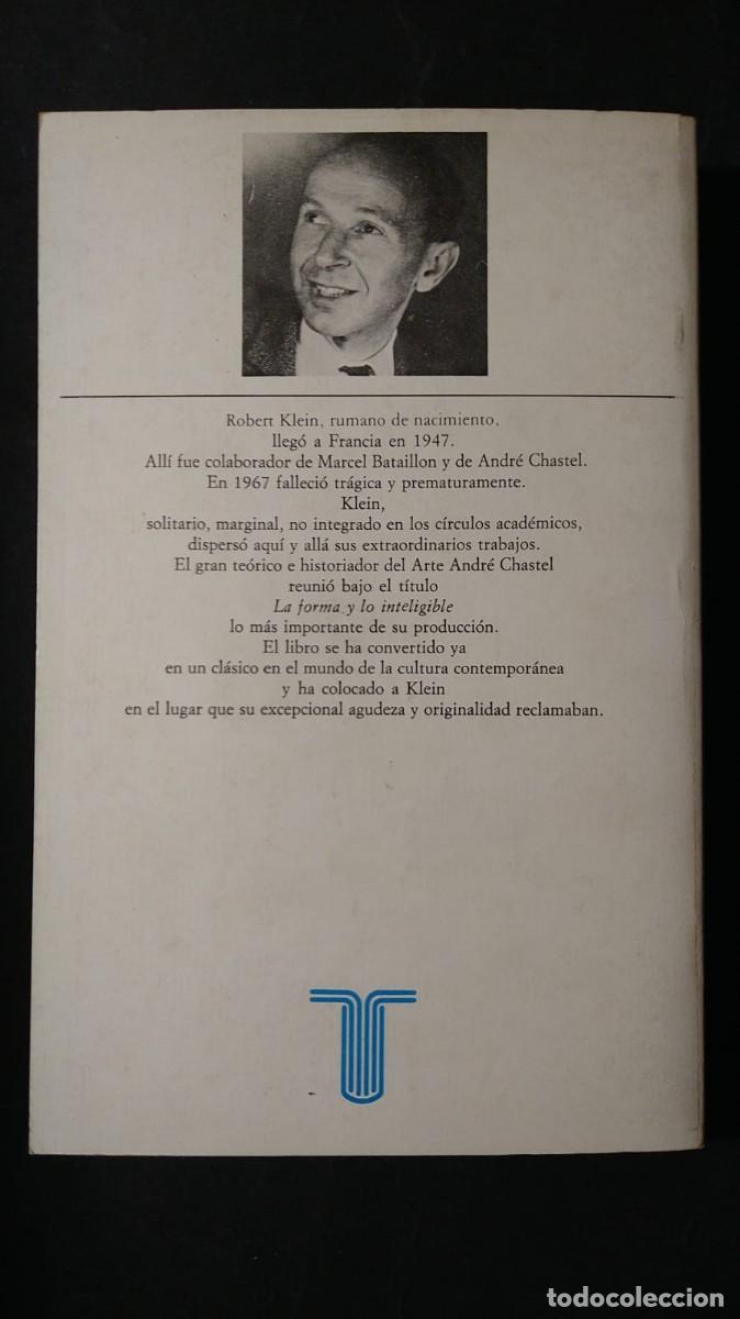 Libros de segunda mano: LA FORMA DE LOS INTELIGIBLE - ROBERT KLEIN - Foto 2