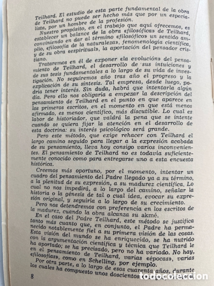Libros de segunda mano: Introducci&oacute;n al pensamiento de Teilhard de Chardin - Foto 5