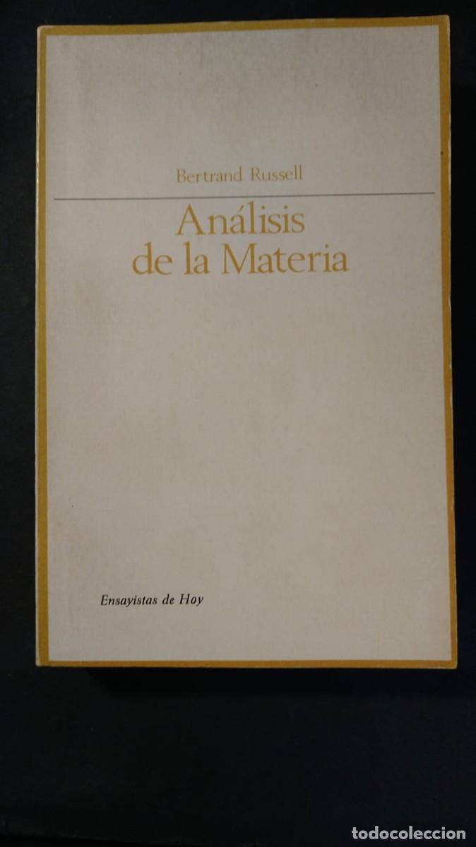 Libros de segunda mano: AN&Aacute;LISIS DE LA MATERIA - BERTRAND RUSSELL