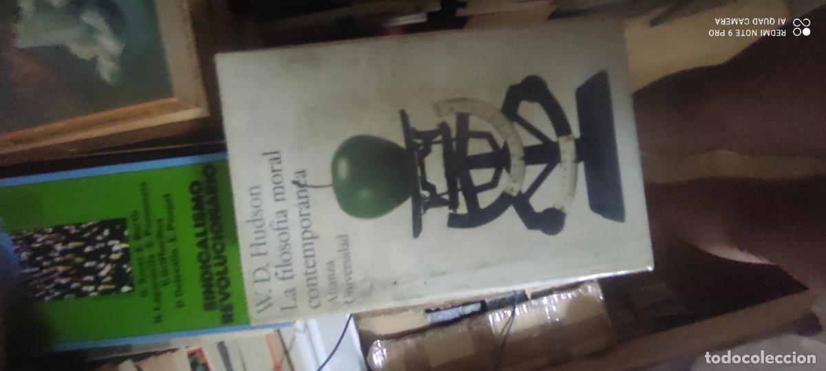 Libros de segunda mano: LA FILOSOFIA MORAL CONTEMPORANEA W.D. HUDSON ALIANZA UNIVERSIDAD