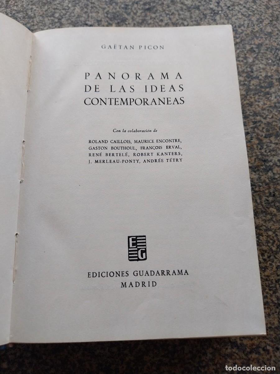 Libros de segunda mano: PANORAMA DE LAS IDEAS CONTEMPORANEAS -- GAETAN PICON -- GUADARRAMA EDICIONES 1958 --