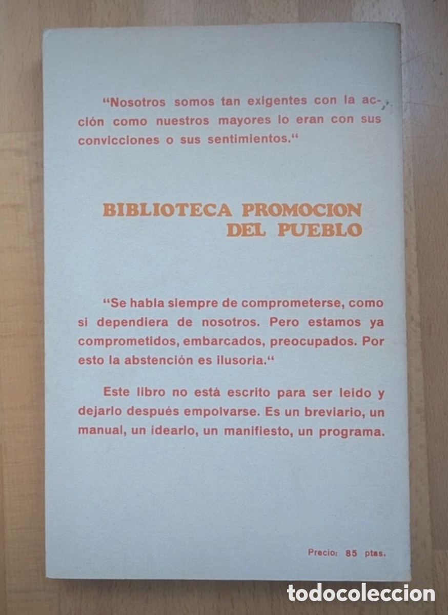 Libros de segunda mano: El compromiso de la acci&oacute;n. Emmanuel Mounier - Foto 2