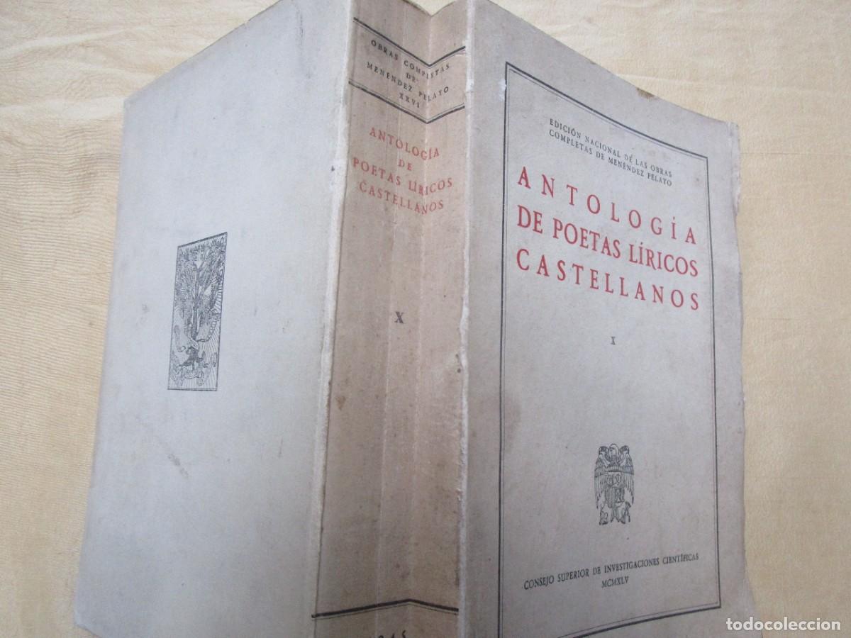 Gebrauchte B&uuml;cher: ANTOLOGIA DE POETAS LIRICOS CASTELLANOS (X) - MARCELINO MENENDEZ PELAYO - C.S.I.C 1945 631PP INTONSO