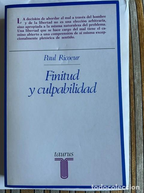 Libros de segunda mano: Finitud y culpabilidad -Paul Ricoeur- - Foto 1