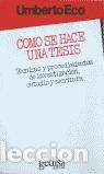 Libros de segunda mano: C&oacute;mo se hace una tesis. T&eacute;cnica y procedimientos de investigaci&oacute;n, estudio y escritura. - Eco, Umber