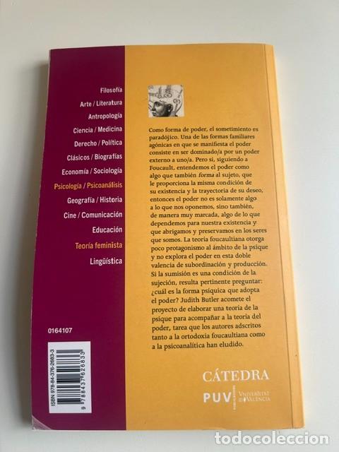 Libros de segunda mano: Mecanismo ps&iacute;quicos del poder -Judith Butler- - Foto 2