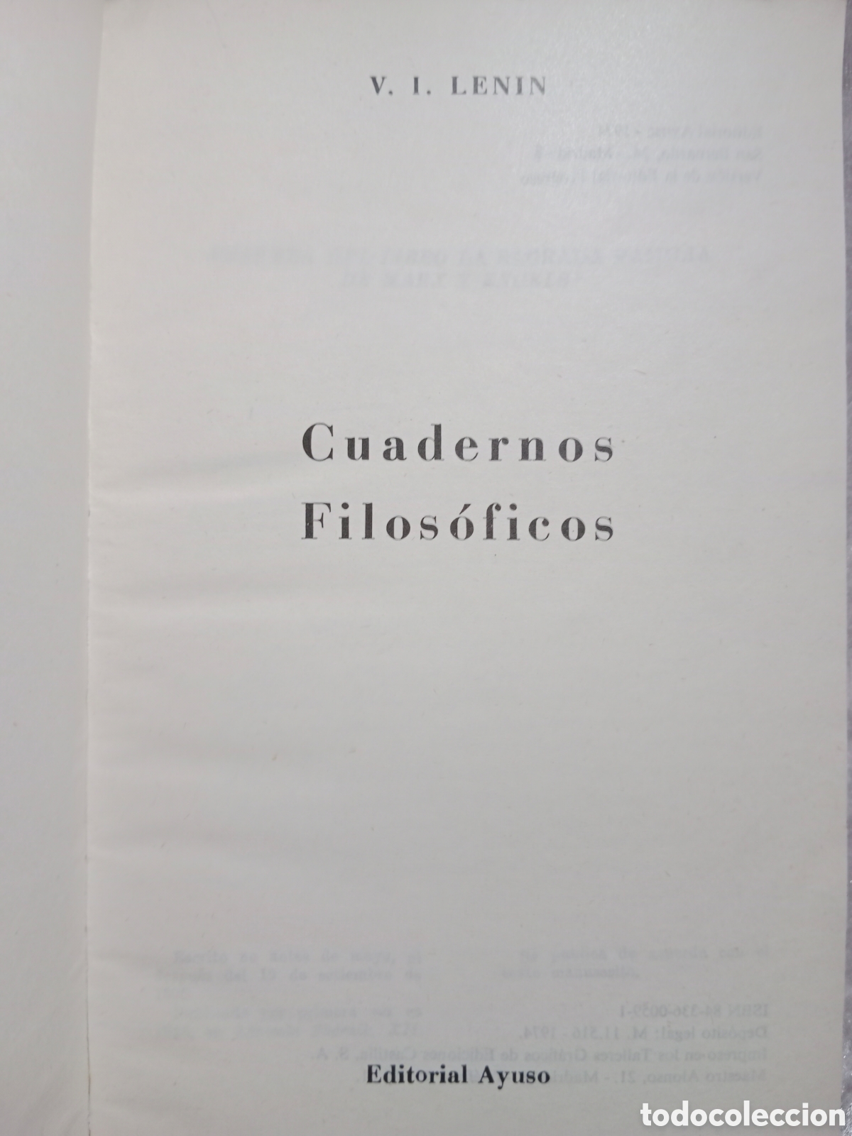 Libros de segunda mano: CUADERNOS FILOS&Oacute;FICOS, LENIN - Foto 5