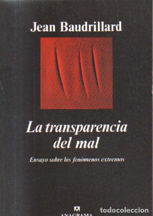 Libros de segunda mano: LA TRANSPARENCIA DEL MAL. BAUDRILLARD, JEAN. A-FIL-1288.
