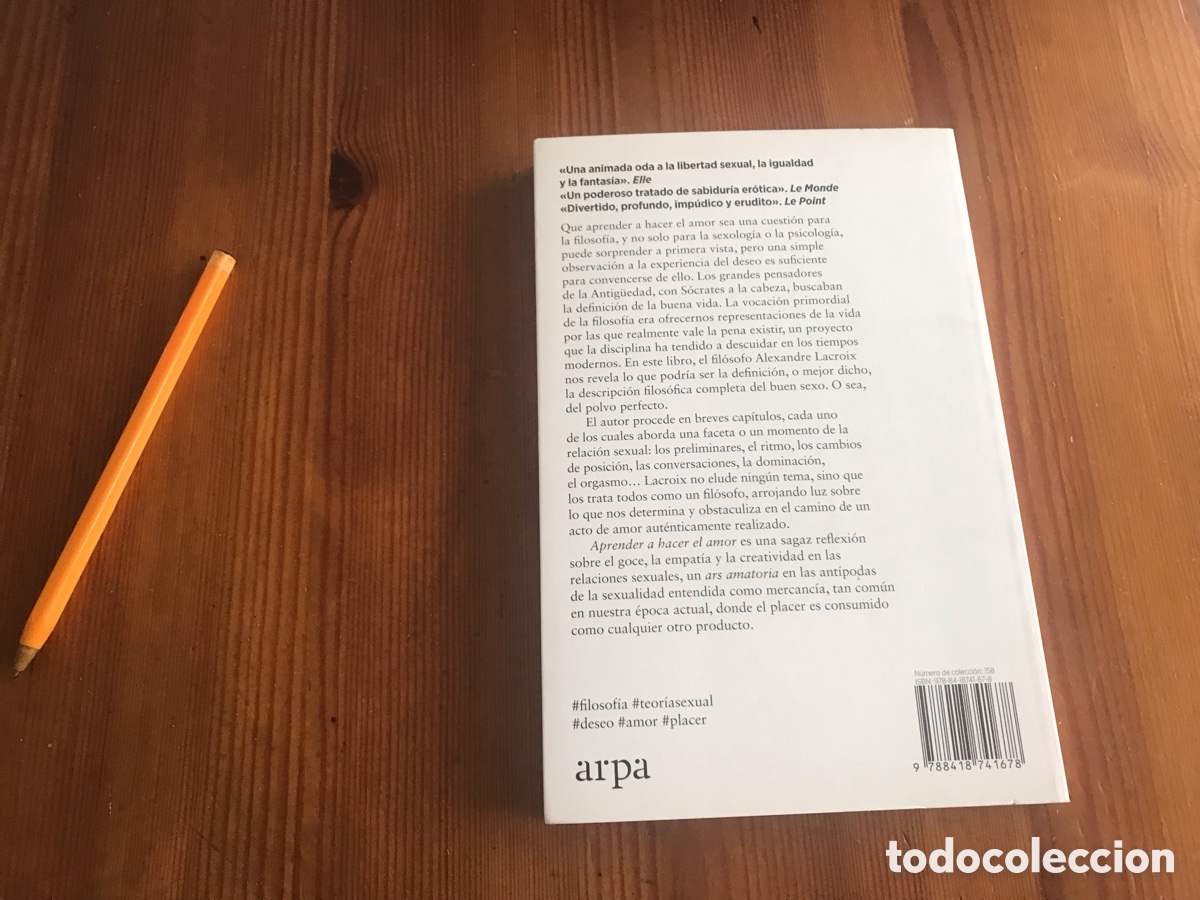Libros de segunda mano: Aprender a hacer el amor Alexandre Lacroix. Arpa - Foto 3