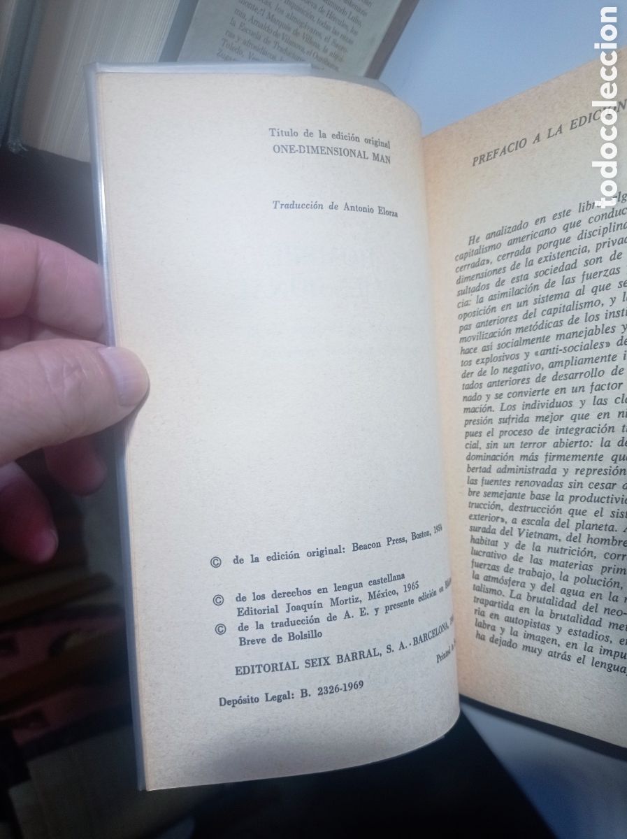 Libros de segunda mano: HERBERT MARCUSE. EL HOMBRE UNIDIMENSIONAL. - Foto 3