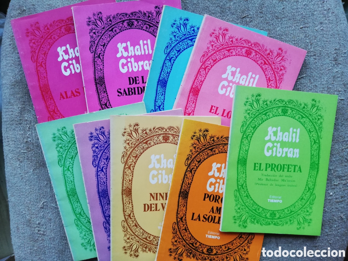 Livres d'occasion: Lote 9 libros de Khalil Gibran. Alas rotas, sabidur&iacute;a, arena y espuma, el loco, jardin del profeta