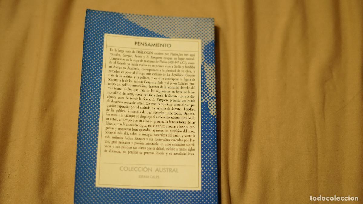 Libros de segunda mano: Plat&oacute;n - Di&aacute;logos - Espasa Calpe 1988 - Foto 3