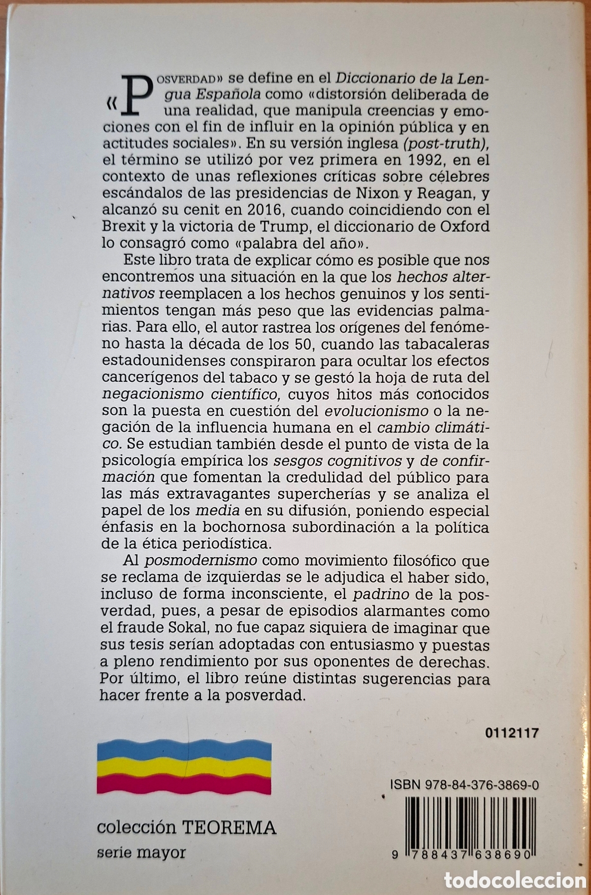 Libros de segunda mano: Lee McIntyre, POSVERDAD. C&aacute;tedra, 2018 - Foto 2