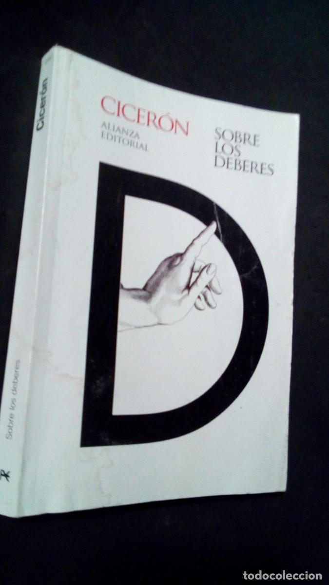 Libros de segunda mano: SOBRE LOS DEBERES - CICER&Oacute;N - ALIANZA EDITORIAL-BUEN ESTADO