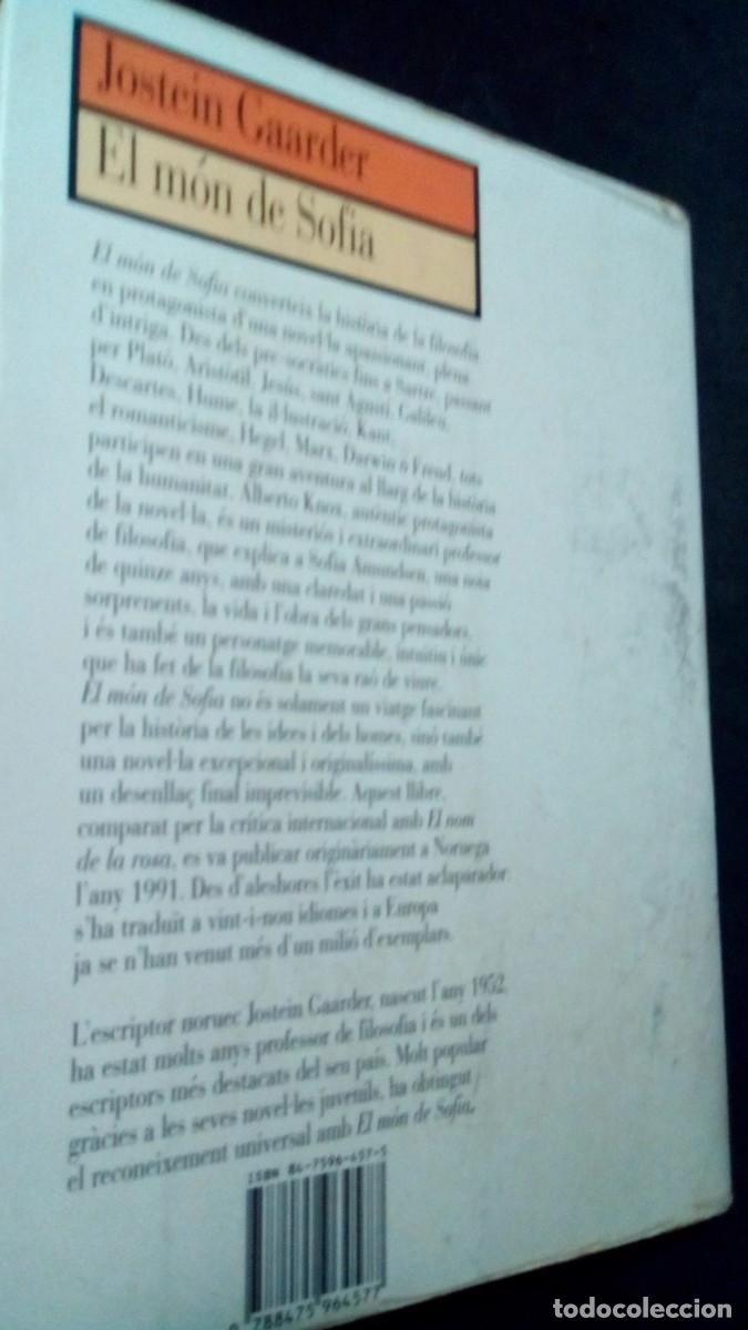 Libros de segunda mano: EL M&Oacute;N DE SOFIA ( JOSTEIN GAARDER) EN CATAL&Agrave; - Foto 2