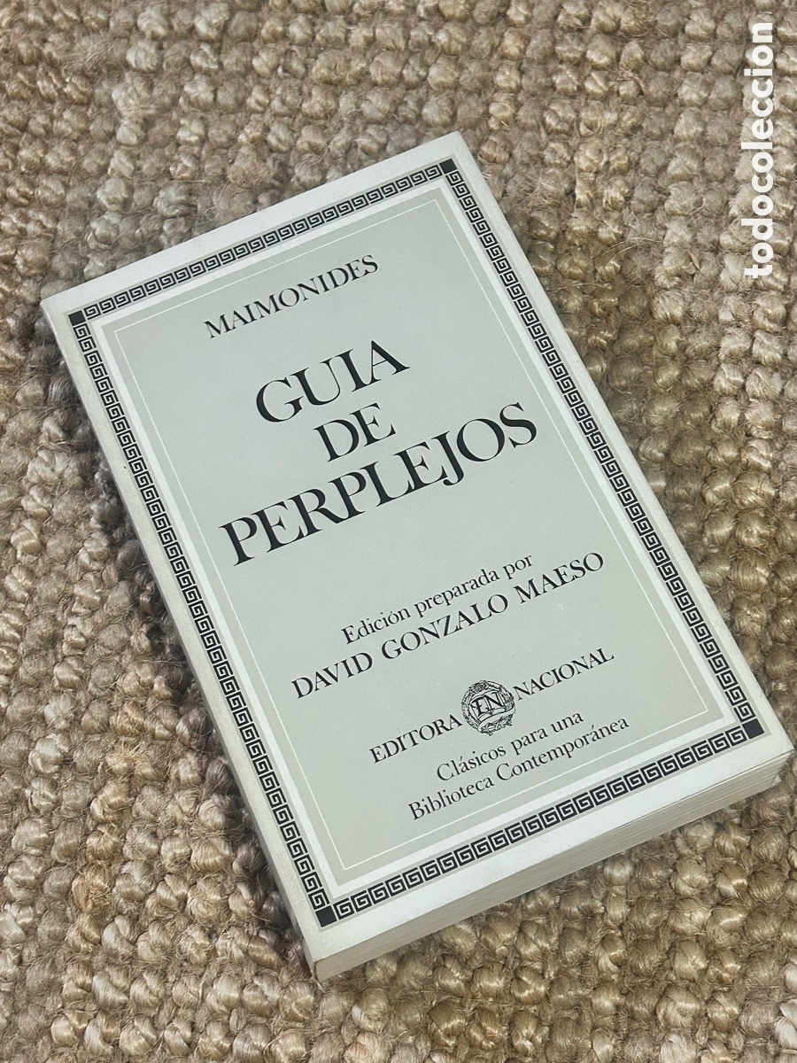 Libros de segunda mano: Gu&iacute;a de perplejos - Maimonides - Editora Nacional (1984)