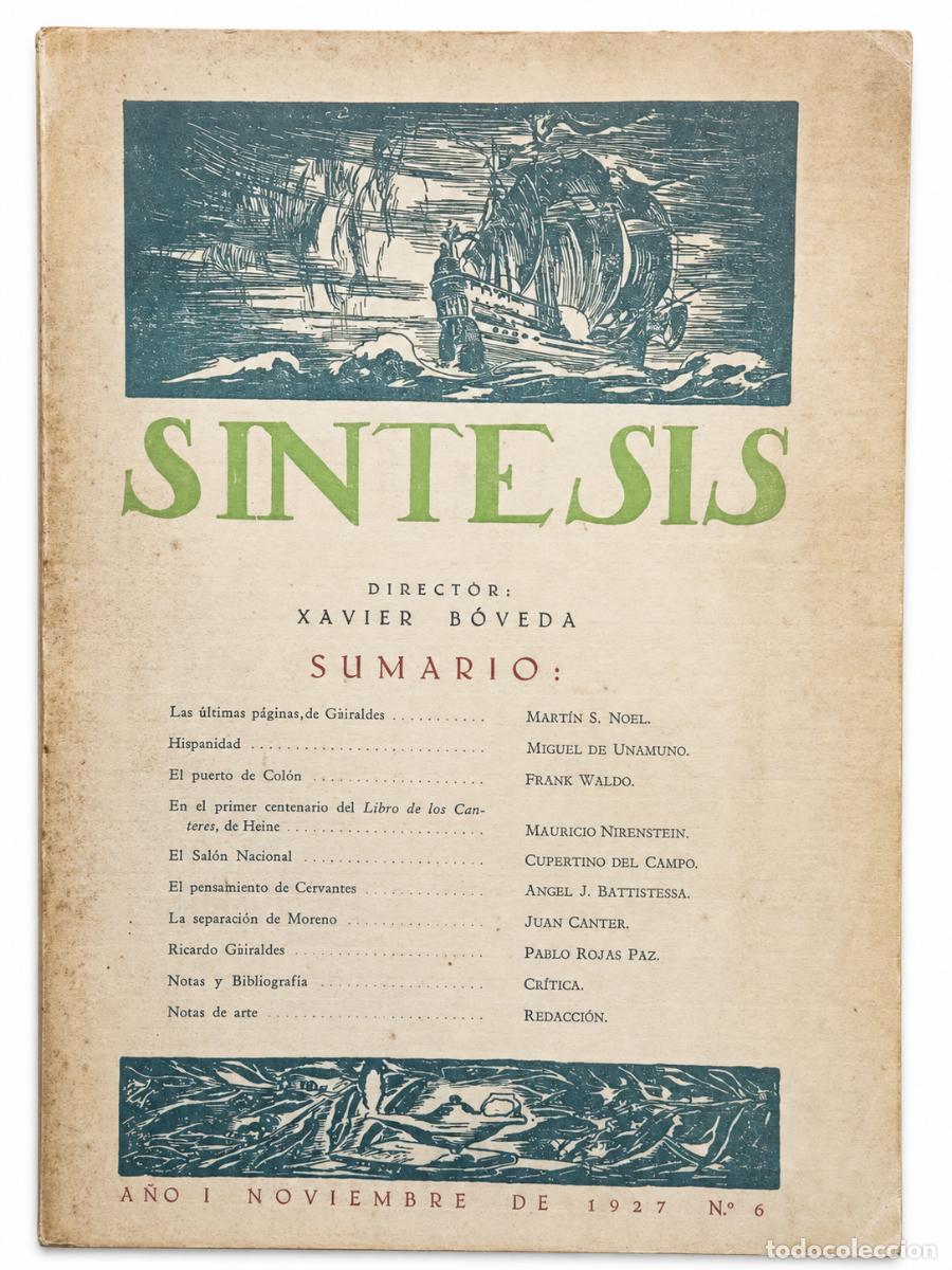 Libros de segunda mano: Xavier B&oacute;veda (director) &ndash; S&iacute;ntesis, A&ntilde;o I, N&ordm; 6 &ndash; Noviembre de 1927 LM