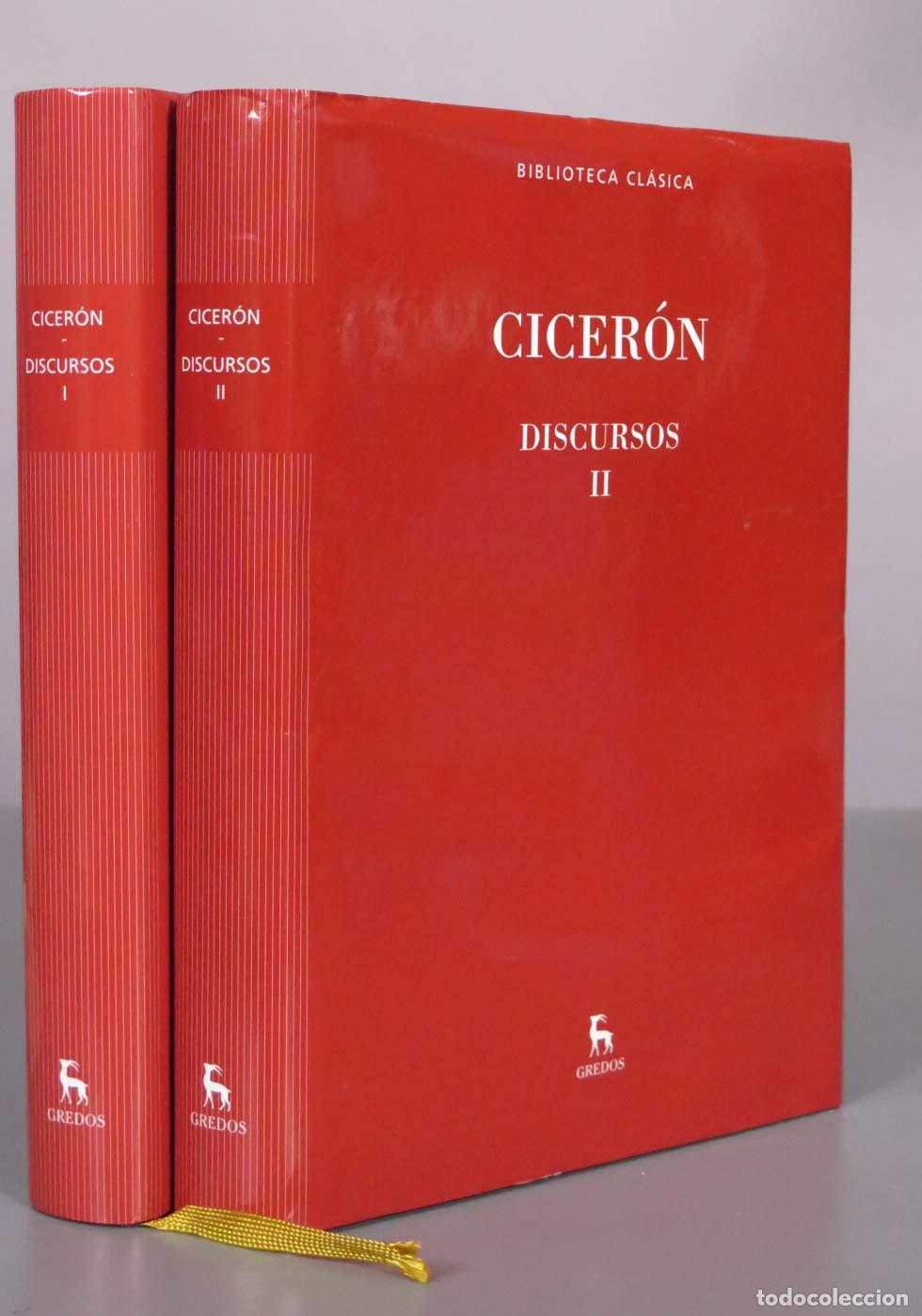 Libros de segunda mano: Discursos - Cicer&oacute;n - Editorial Gredos. 2 TOMOS