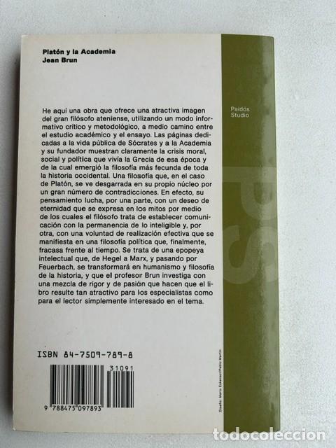 Libros de segunda mano: Platon y la Academia -Jean Brun- - Foto 2
