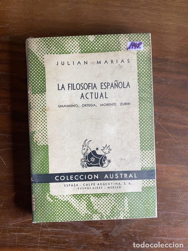 Libros de segunda mano: La filosofia espa&ntilde;ola actual - Marias Julian