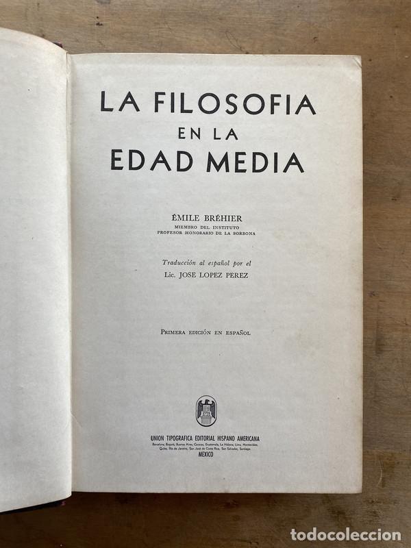 Libros de segunda mano: La Filosofia en la Edad Media - Brehier emile