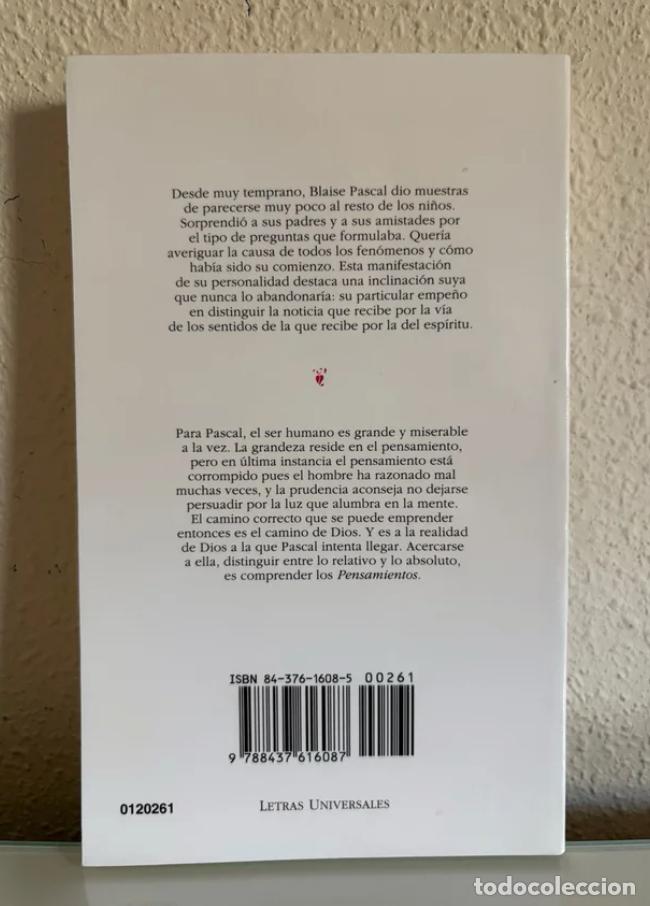 Libros de segunda mano: Pascal, Blaise: Pensamientos - Foto 3