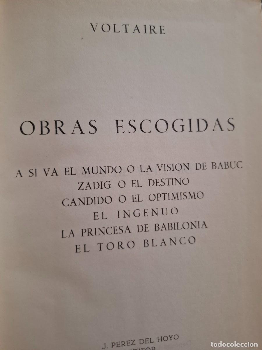 Libros de segunda mano: obras escogidas Voltaire - Foto 2