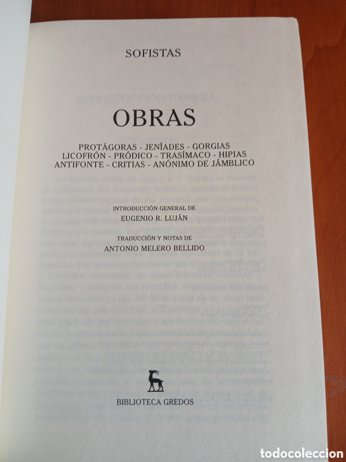 Libros de segunda mano: Obras. Sofistas. Biblioteca Gredos. - Foto 3