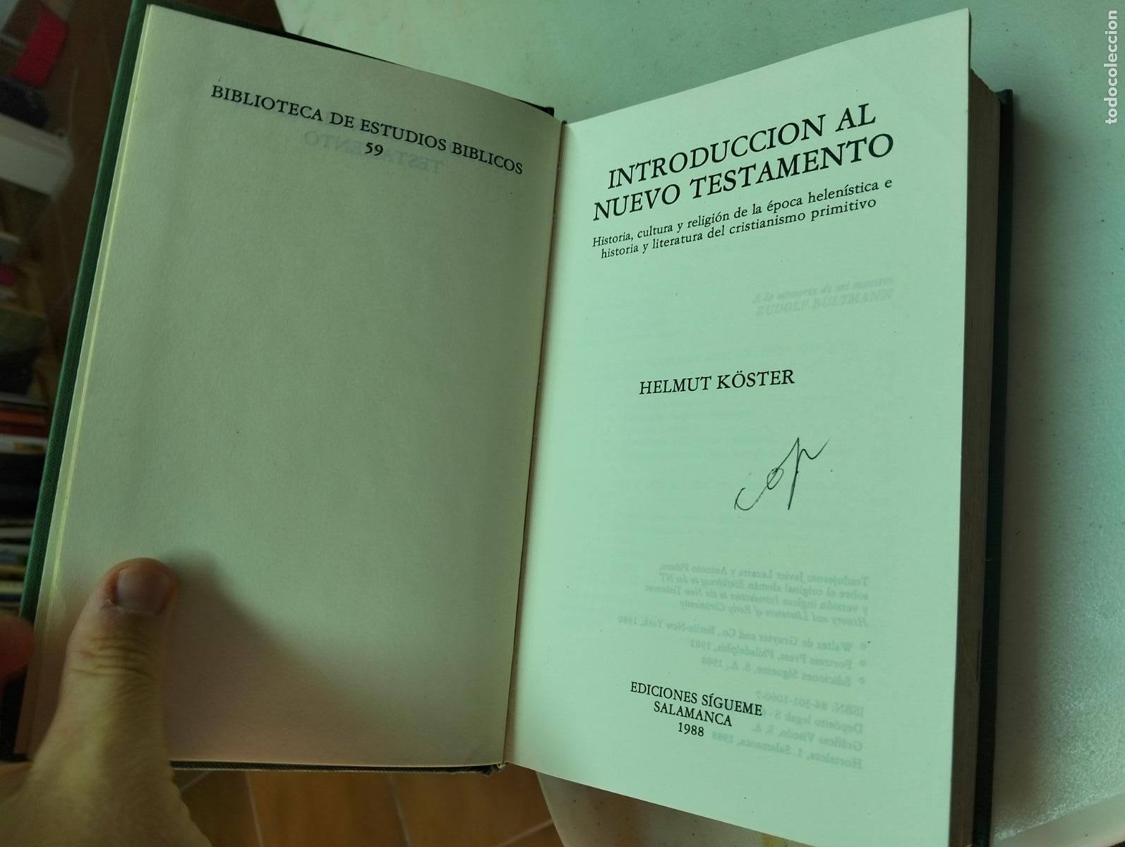 Libros de segunda mano: Raro. Filosofia. Introduccion al Nuevo Testamento, Helmut Koster, ed. Siguemen, 1988, L55
