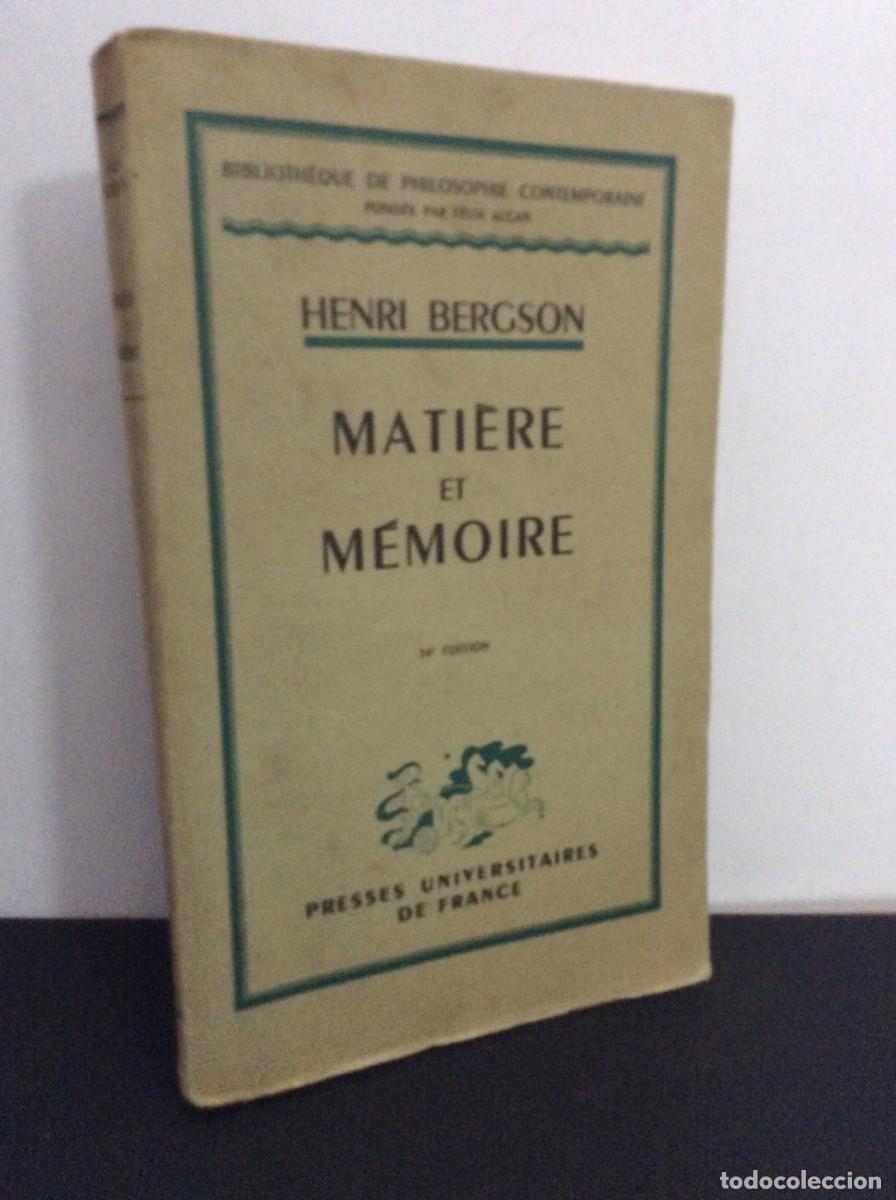 Libros de segunda mano: Henri Bergson. Mati&egrave;re et m&eacute;moire... 1953.