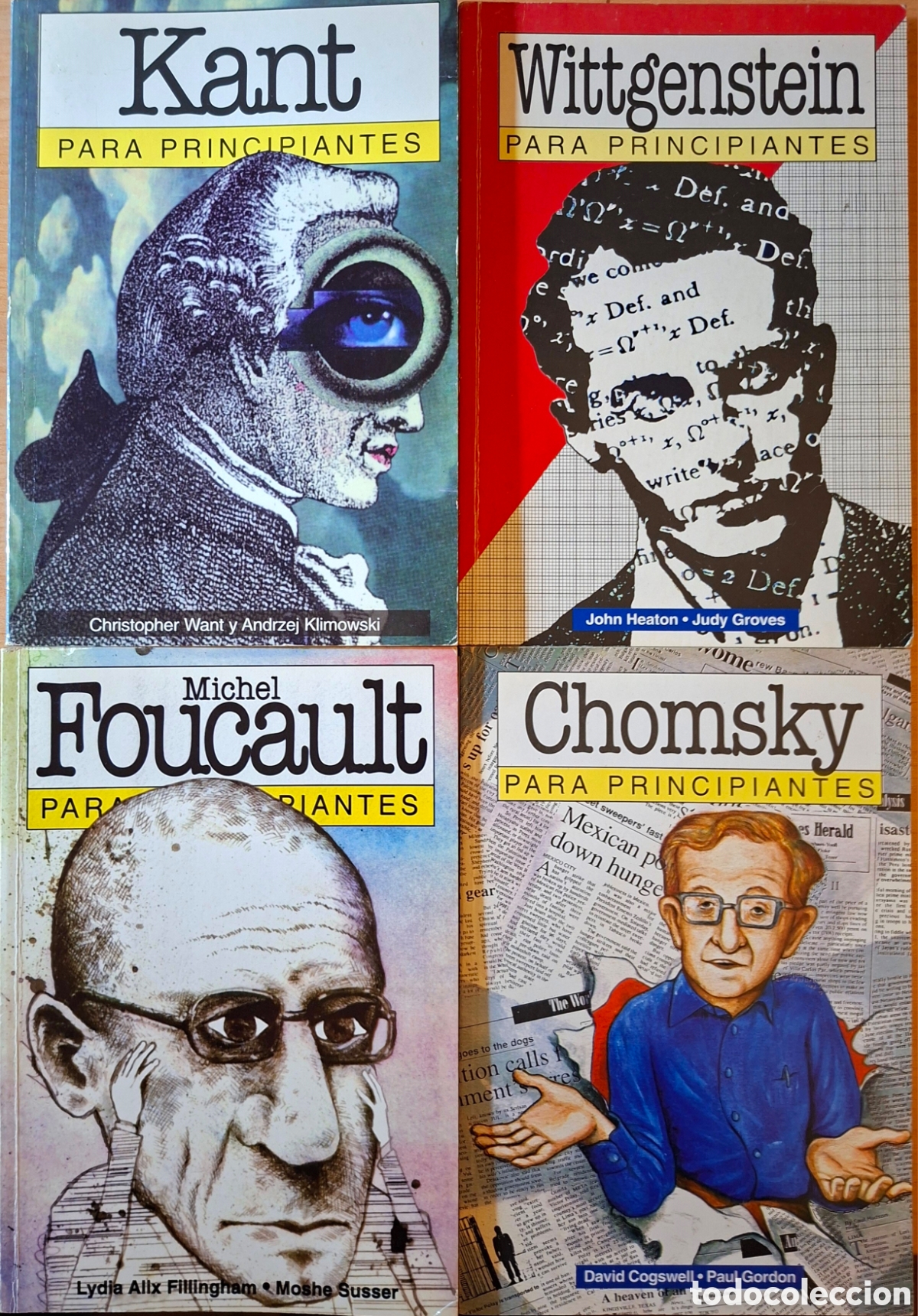 Libros de segunda mano: KANT, WITTGENSTEIN, FOUCAULT, CHOMSKY para Principiantes (4 vols.), Era Naciente