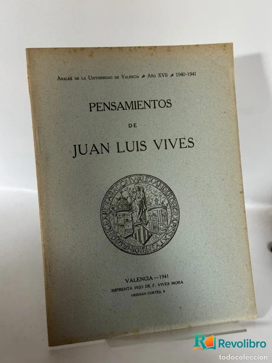 Libros de segunda mano: Pensamientos de Juan Luis Vives