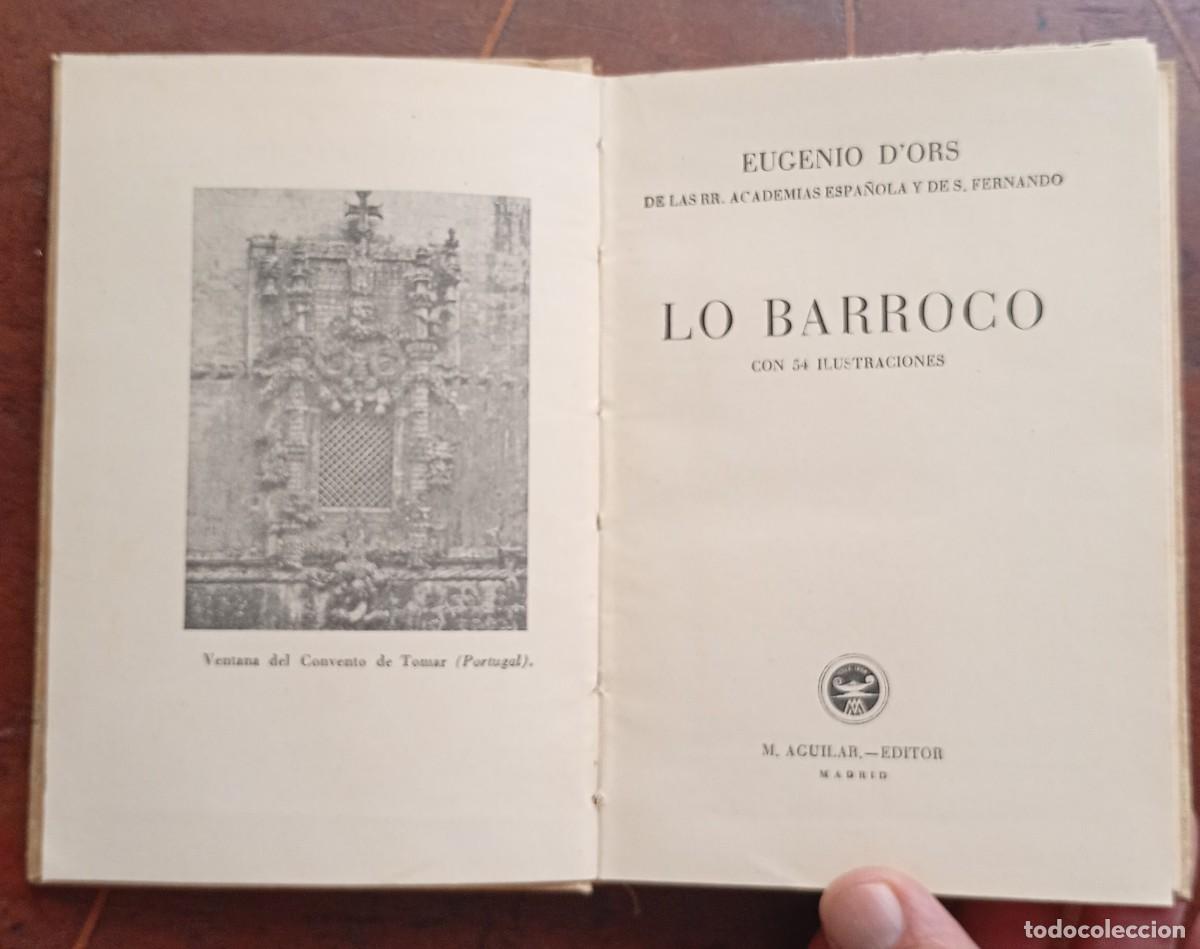 Libros de segunda mano: Eugenio Dors LO BARROCO con 54 ilustraciones