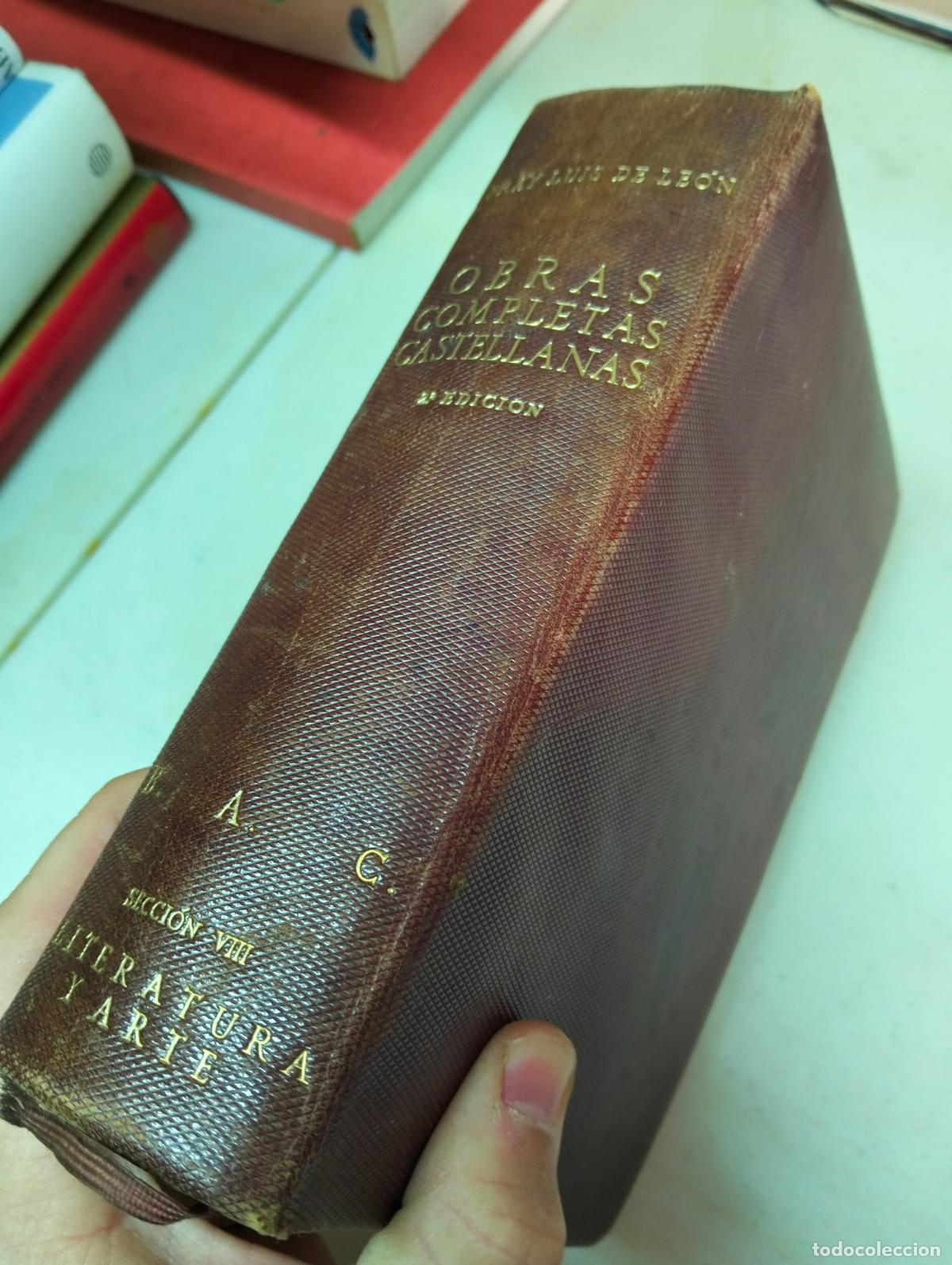 Libros de segunda mano: Filosofia. Obras Completas de Fray Luis de Leon, ed. BAC, 1951. Piel, VISITA MI CATALOGO